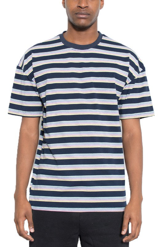 Men's Striped Round Neck T-Shirt