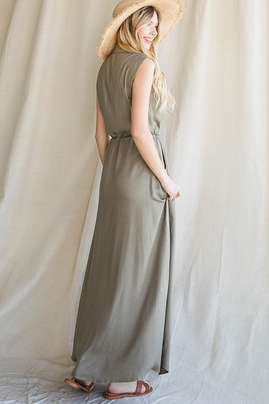 Lilyana Button Down Maxi Dress