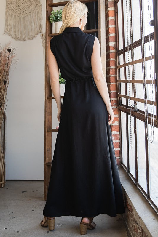 Lilyana Button Down Maxi Dress