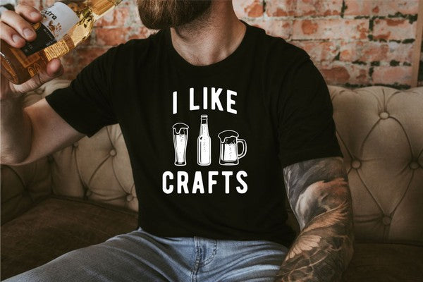 Men's Graphic "I Like Crafts" Beer T-Shirt