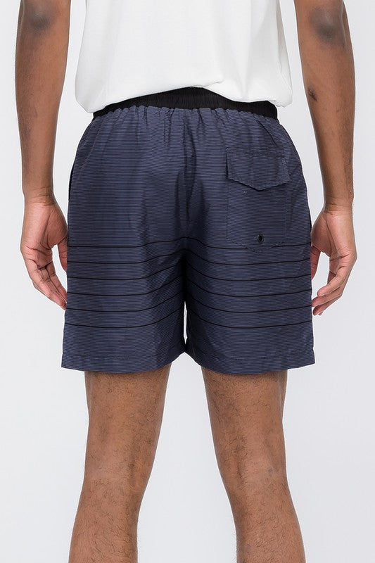 Men's Swim Shorts Blue/Striped
