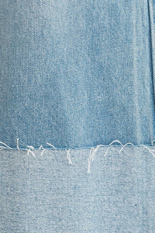 Carrie Cuffed High-Waisted Wide Leg Jeans