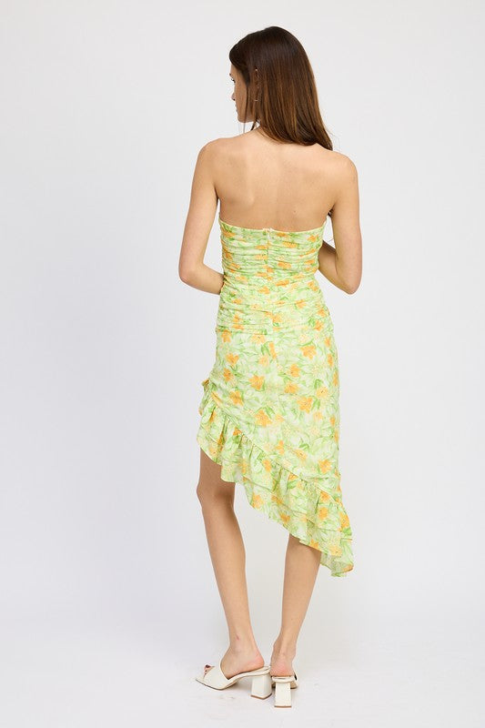 Alexa Asymmetrical Midi Dress