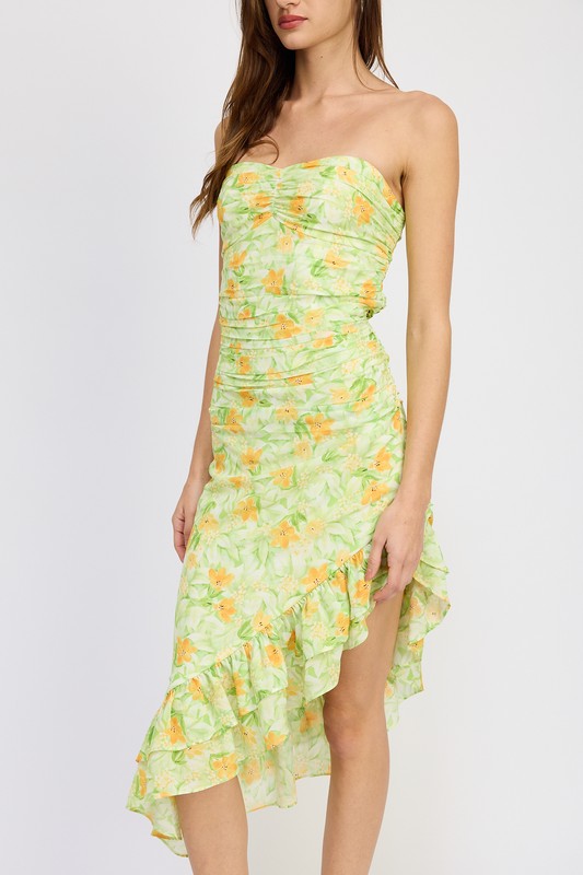 Alexa Asymmetrical Midi Dress