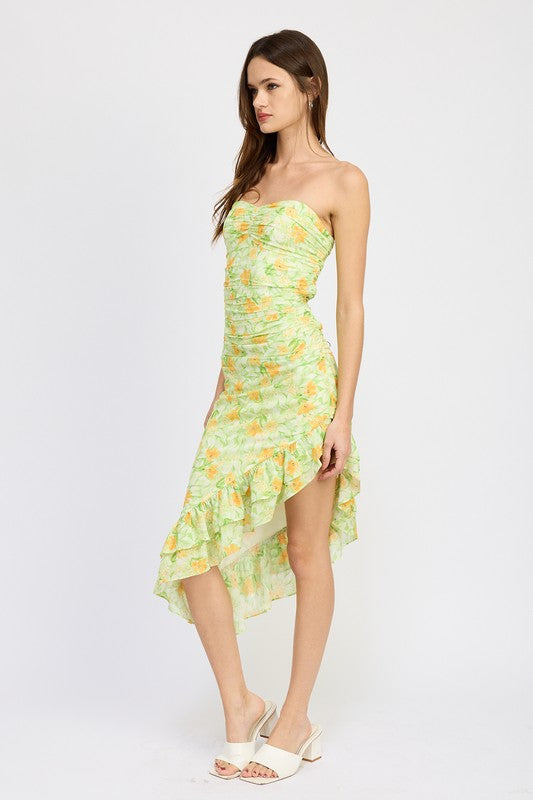 Alexa Asymmetrical Midi Dress