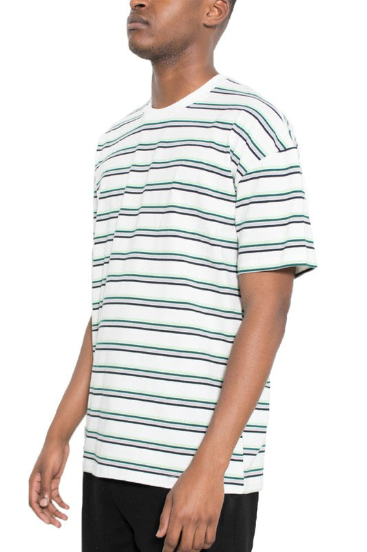 Men's Striped Round Neck T-Shirt
