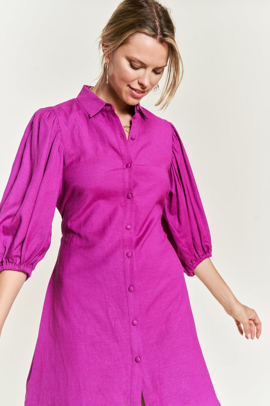 Kailee Half sleeve belted dress