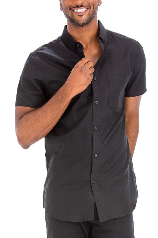 Men's Short Sleeve Button-up Shirt