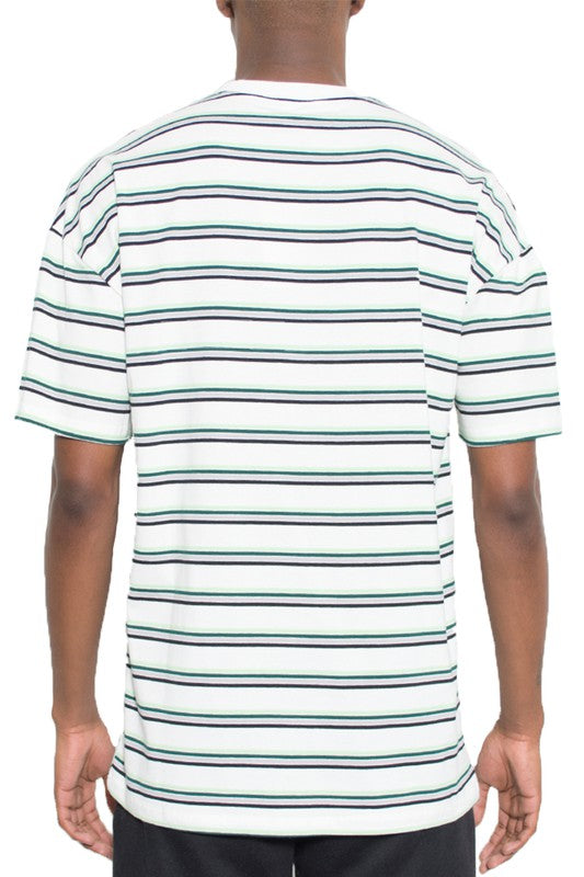Men's Striped Round Neck T-Shirt