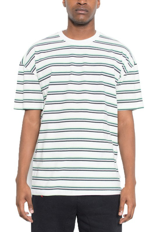 Men's Striped Round Neck T-Shirt