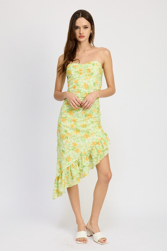 Alexa Asymmetrical Midi Dress