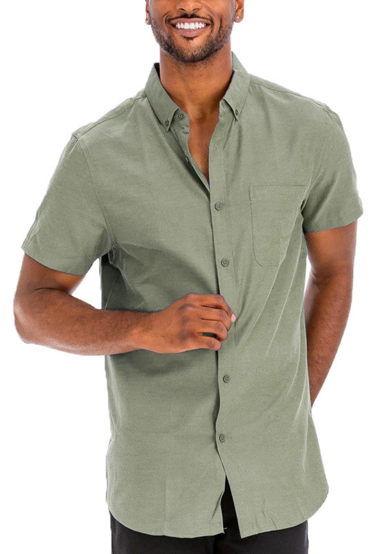 Men's Short Sleeve Button-up Shirt